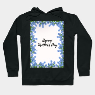 Mothers day blue flower design Hoodie